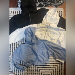 Bundle of 3 crop sweatshirts size LARGE EUC/NWOT